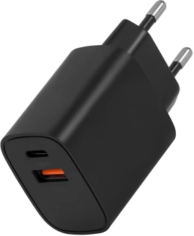 Сетевое зар./устр. Buro BUWD1 20W 3A (PD+QC) USB-C/USB-A универсальное черный (BUWD18P110BK)