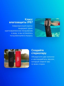 Колонка порт. JBL Flip 6 черный 30W 1.0 BT 10м 4800mAh (JBLFLIP6BLK)