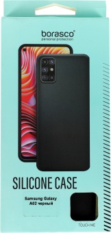 Чехол (клип-кейс) BoraSCO для Samsung Galaxy A02 Silicone Case черный (39906)