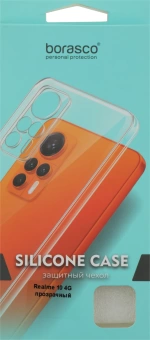 Чехол (клип-кейс) BoraSCO для Realme 10 4G Silicone Case прозрачный (71180)