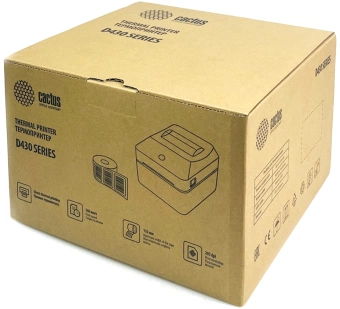 Термопринтер Cactus CS-TP-D430U 203dpi 160мм/с/USB для печ.этик. черный Термопринтер Cactus CS-TP-D430U 203dpi 160мм/с/USB для печ.этик. черный