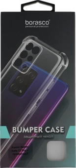 Чехол (клип-кейс) BoraSCO для Xiaomi Redmi Note 13 Pro + Bumper Case прозрачный (73004)
