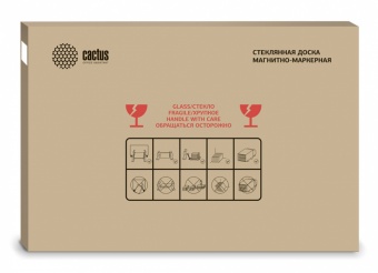 Доска стеклянная Cactus CS-GBD-90x120-TR стеклянная прозрачный 90x120см стекло