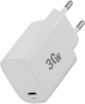 Сетевое зар./устр. Digma DGW3C 30W 3A (PD) USB-C универсальное белый (DGW3C0F010WH)