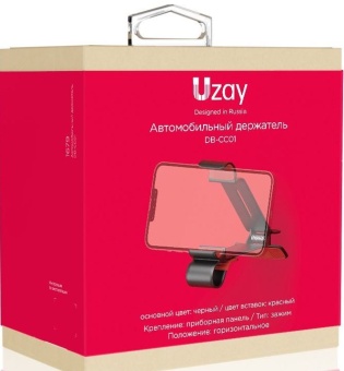 Держатель Uzay черный для смартфонов (UZ-DB-CC01-BK)