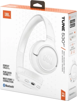 Гарнитура накладные JBL Tune 530BT белый беспроводные bluetooth оголовье (JBLT530BTWHT)