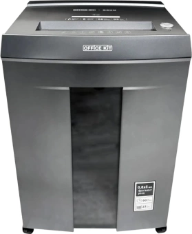 Шредер Office Kit S300 0,8x5 черный (секр.P-7) фрагменты 8лист. 33лтр. пл.карты CD