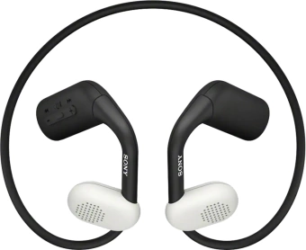 Гарнитура накладные Sony WI-OE610 черный/белый беспроводные bluetooth нашейный держатель (WI-OE610/BQ E)