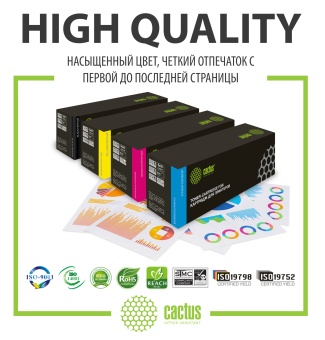 Картридж лазерный Cactus CS-CF541A CF541A голубой (1400стр.) для HP LJ M254dw/M280nw/M281fdn