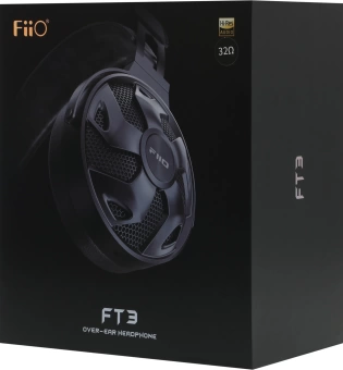 Наушники мониторные Fiio FT3 3м черный проводные оголовье