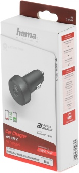 Автомобильное зар./устр. Hama H-210569 20W 1.67A+3A+2.22A (PD) USB универсальное черный (00210569)