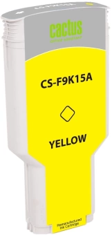 Картридж струйный Cactus CS-F9K15A 728XXL желтый (300мл) для HP DesignJet T730, T830