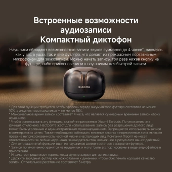 Гарнитура внутриканальные Xiaomi Buds 5 Pro WiFi-Black черный беспроводные bluetooth в ушной раковине (BHR9647GL)