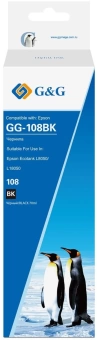 Чернила G&G GG-108BK C13T09C14A черный70мл для Epson Ecotank L8050/L18050