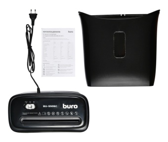 Шредер Buro Home BU-S506C черный (секр.P-4) фрагменты 5лист. 12лтр. пл.карты