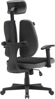 Кресло Cactus CS-CHR-MC03-BKGY черный/серый с подголов. крестов. пластик пластик черный