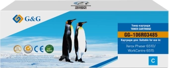 Картридж лазерный Cactus GG-106R03485 106R03477/106R03485 голубой (2400стр.) для Xerox Phaser 6510DN/WC 6515DN Картридж лазерный Cactus GG-106R03485 106R03477/106R03485 голубой (2400стр.) для Xerox Phaser 6510DN/WC 6515DN