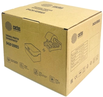 Термопринтер Cactus CS-TP-D420U 203dpi 160мм/с/USB для печ.этик. черный Термопринтер Cactus CS-TP-D420U 203dpi 160мм/с/USB для печ.этик. черный